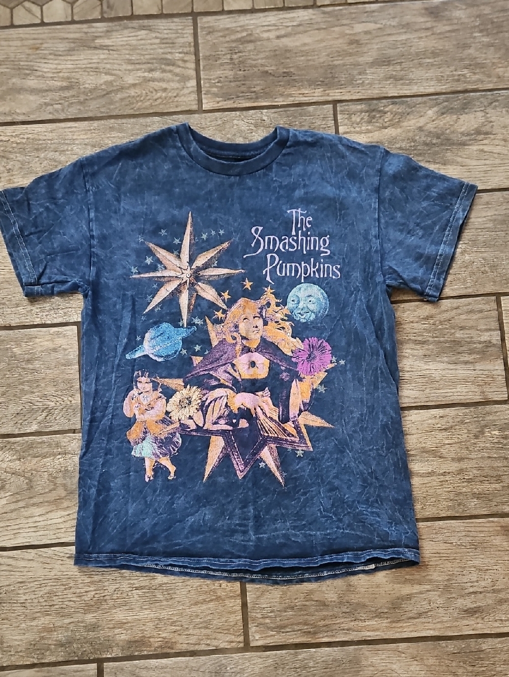 Blue Tie-Dye Smashing Pumpkins Graphic Tee